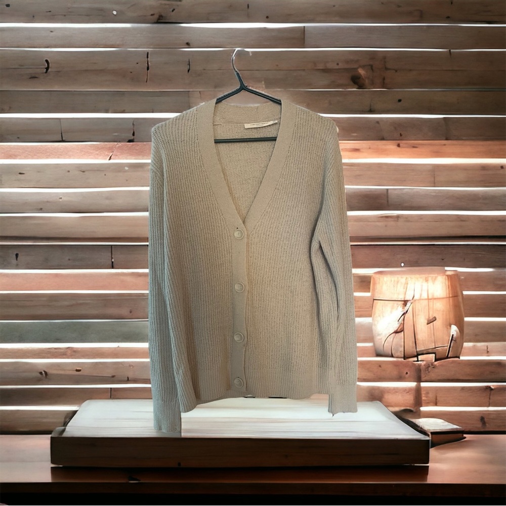 Simons Contemporaine women’s Fine-knit V-neck cardigan size : Large